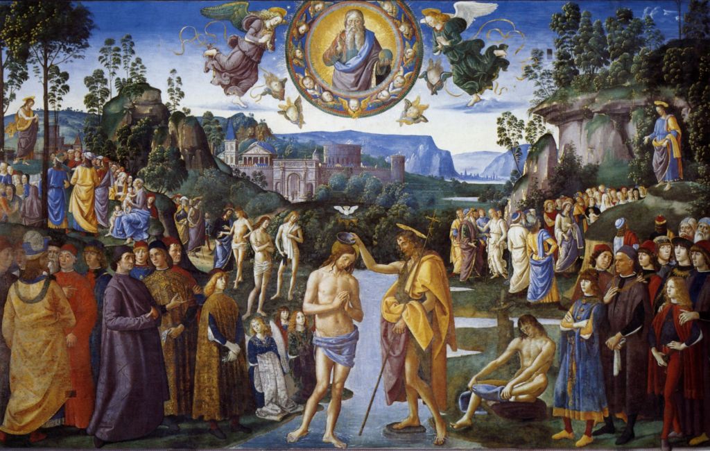 Pietro Perugino "Baptism of Christ" 1482 AD